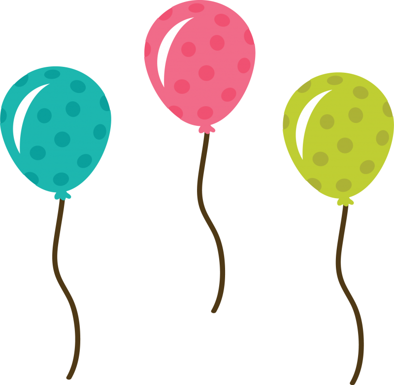 Polka dot balloons svg file balloon svg file cute balloons clipart