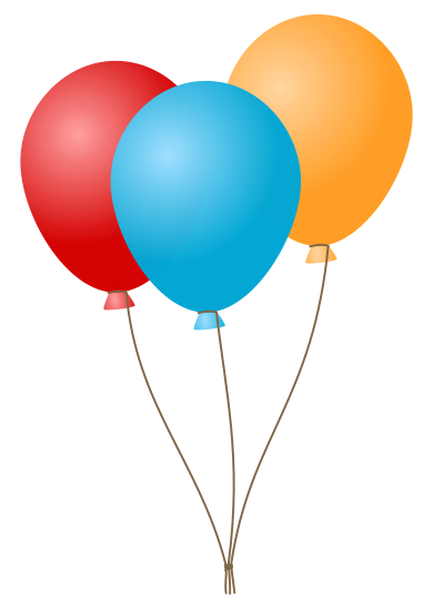 Colorful balloons clip art image