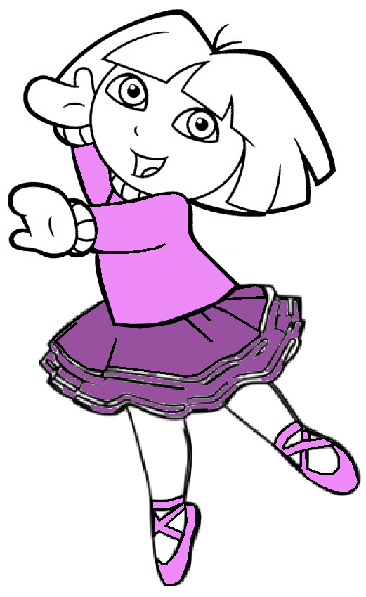 Dora as a ballerina in a sweater by dannyd on