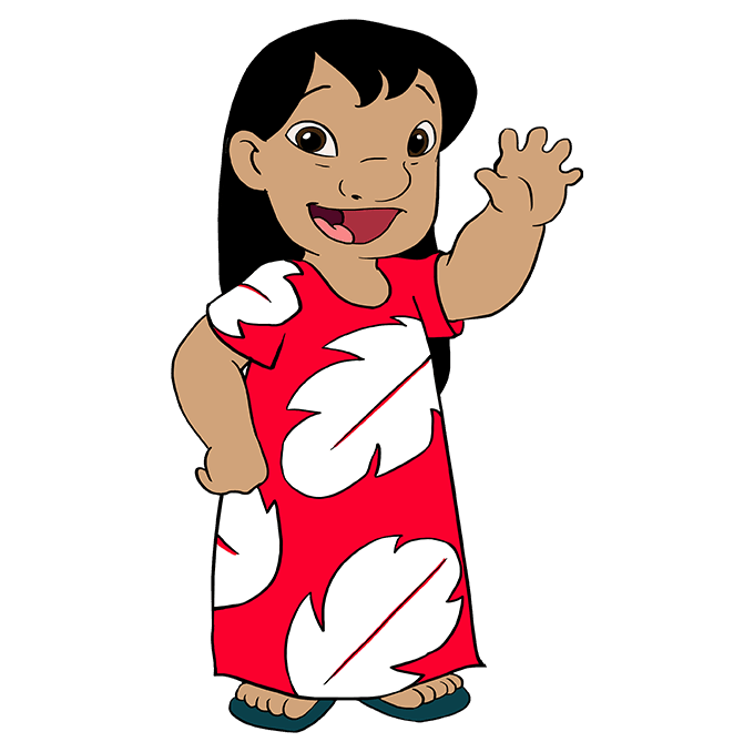 How to draw lilo from lilo and stitch