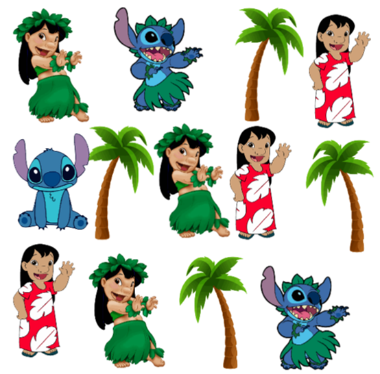 Lilo and stitch outline cutout edible image toppers â choco house