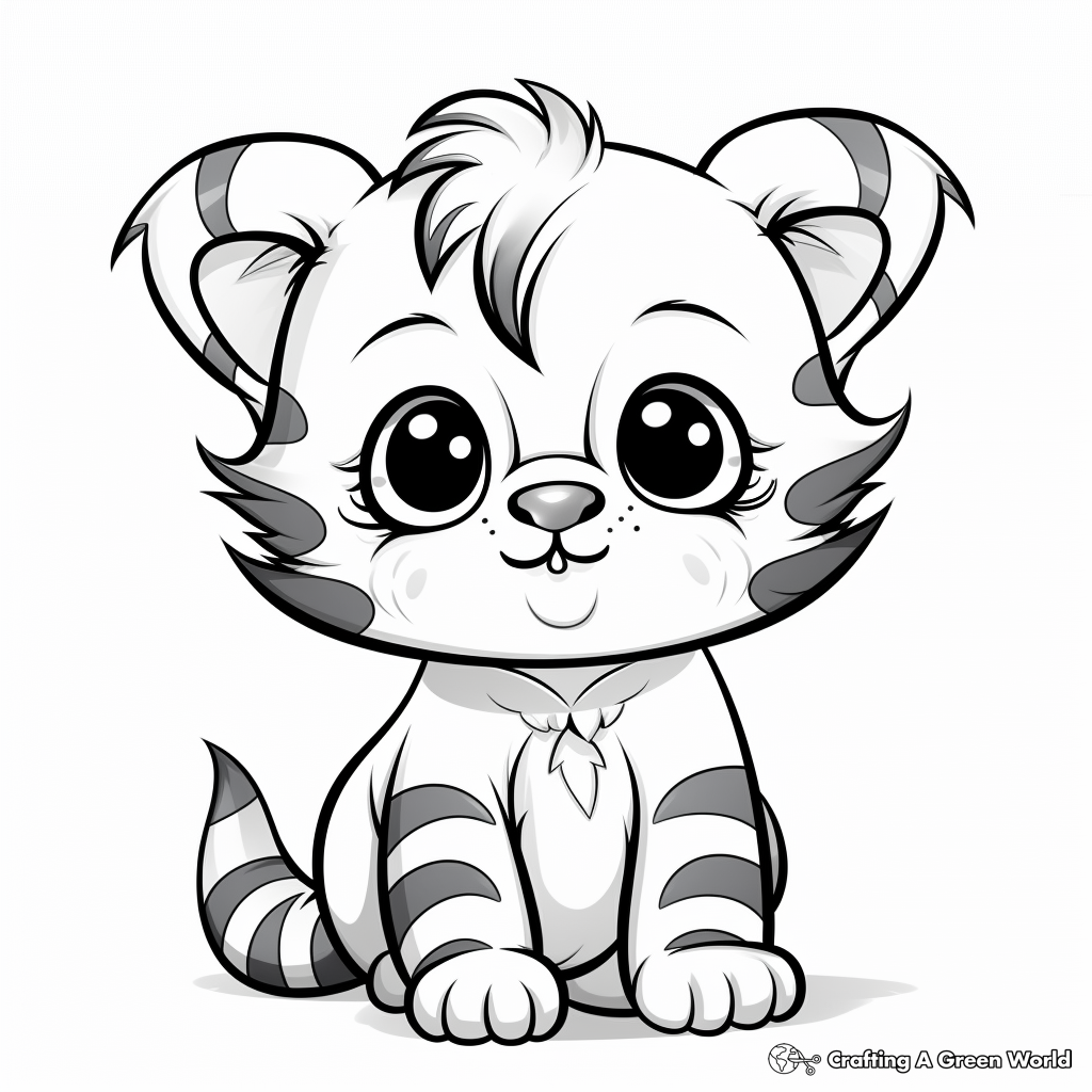 Cute baby tiger coloring pages