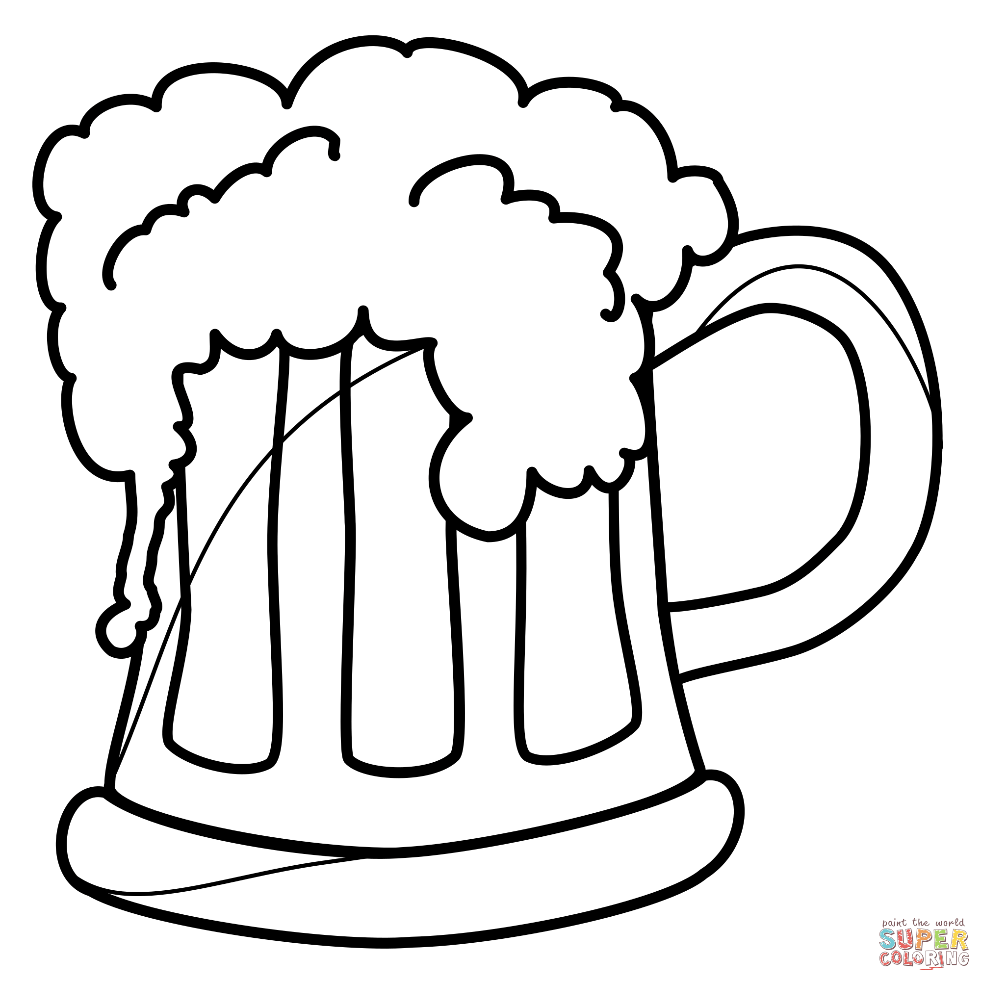 Beer mug coloring page free printable coloring pages