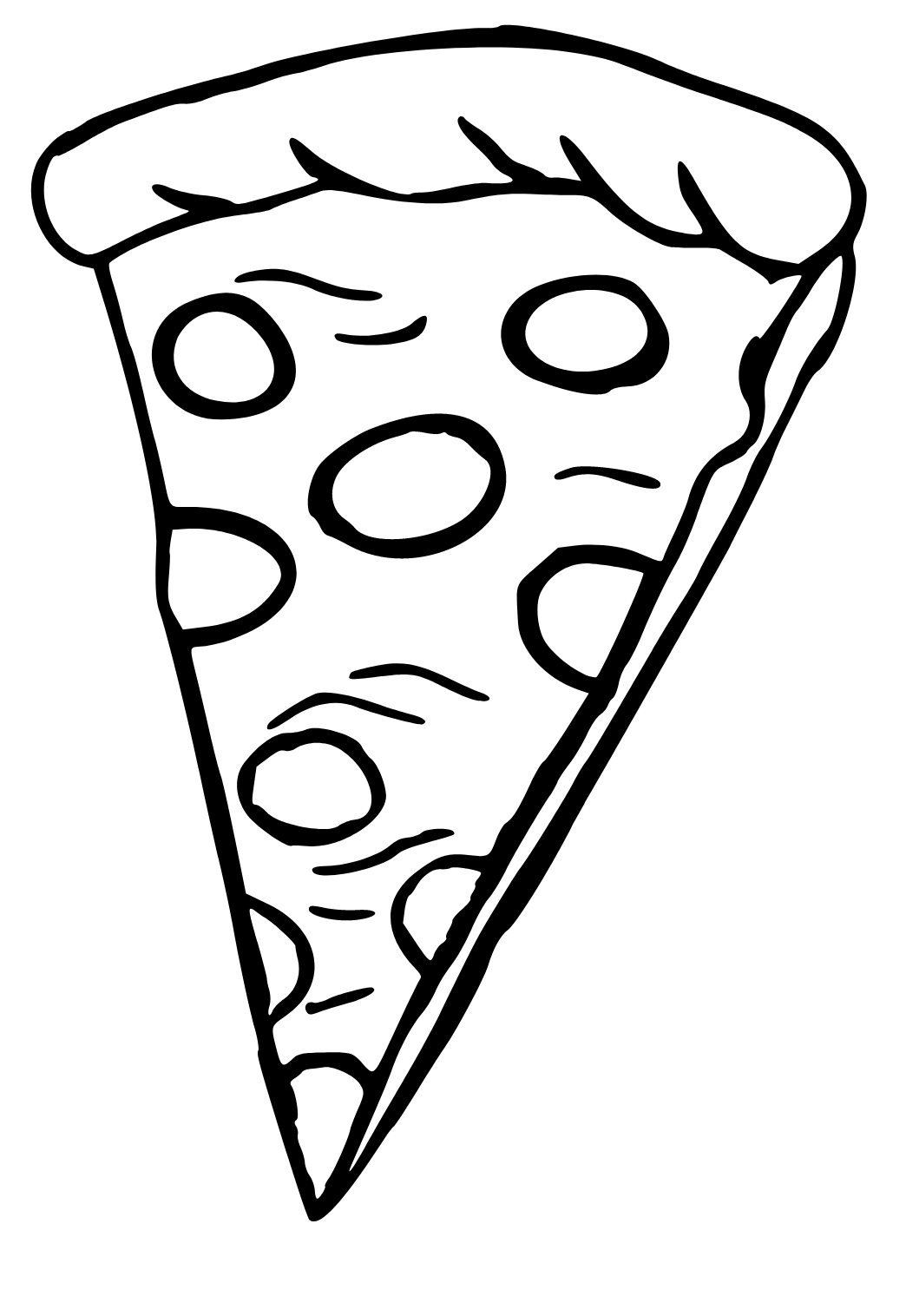 Free printable pizza easy coloring page sheet and picture for adults and kids girls and boys