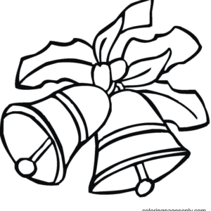 Christmas bells coloring pages printable for free download