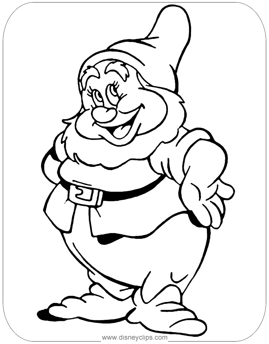 Snow white and the seven dwarfs coloring pages