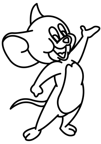 Chibi jerry mouse coloring page free printable coloring pages