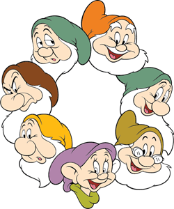 Seven dwarfs logo vector dwarf hat seven dwarfs disney drawings