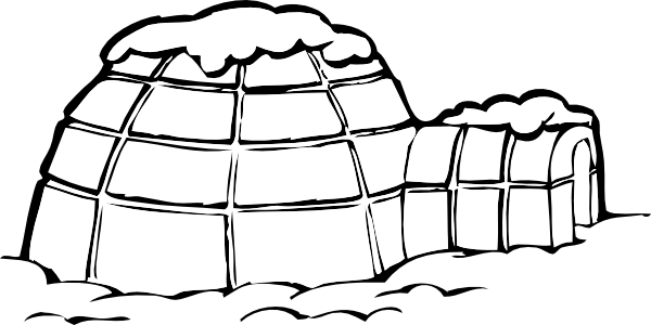 Ice snow house polar clip art at