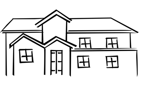 Residence coloring page free printable coloring pages