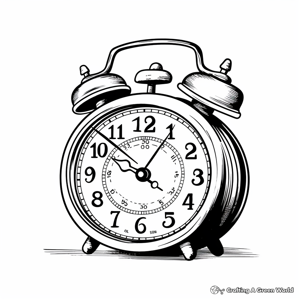 Alarm clock coloring pages