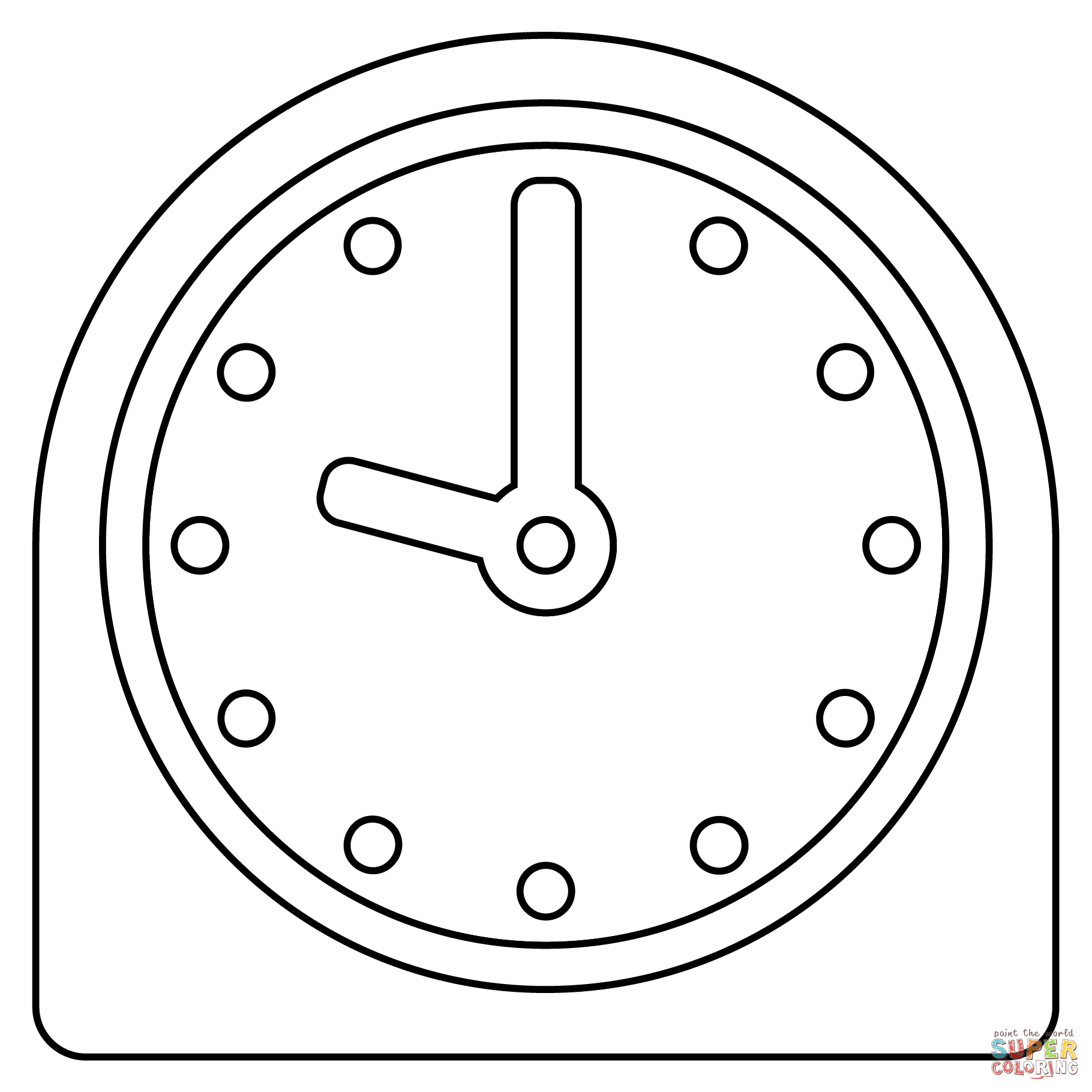 Timer clock emoji coloring page free printable coloring pages