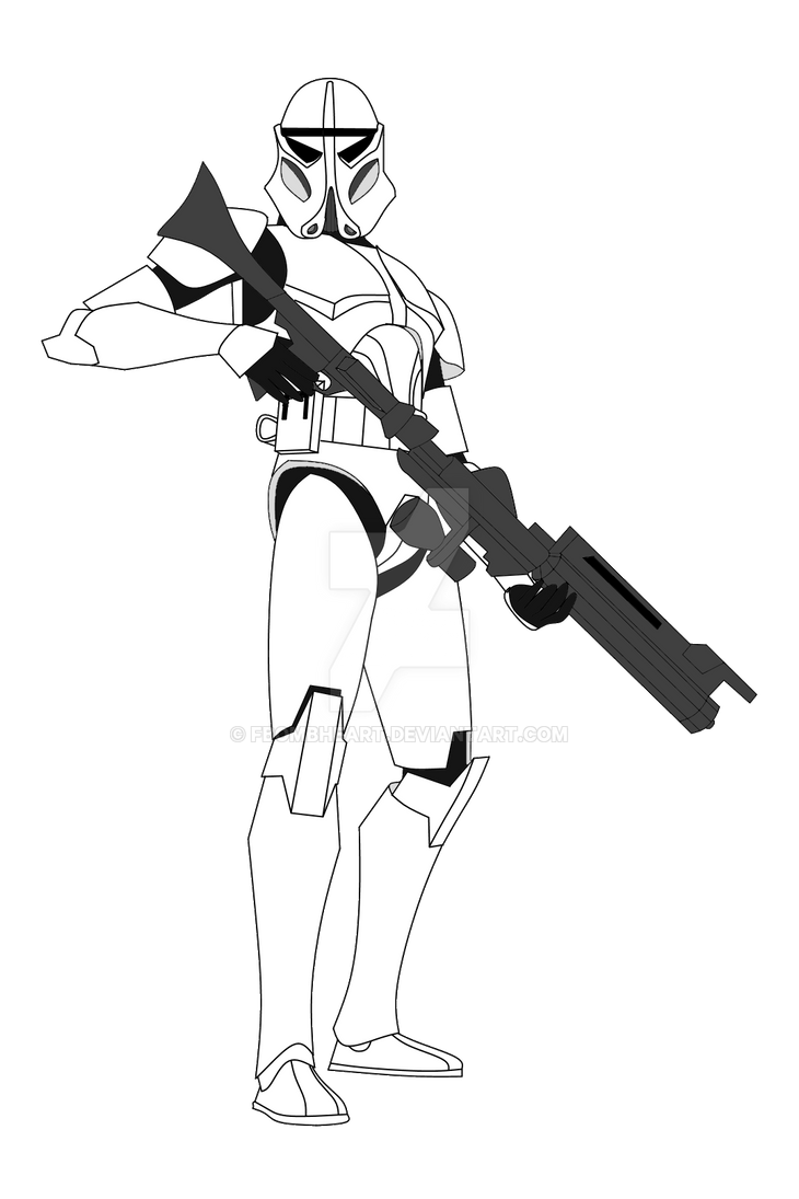 Clone with concept stormtrooper helmet by fbombheart on