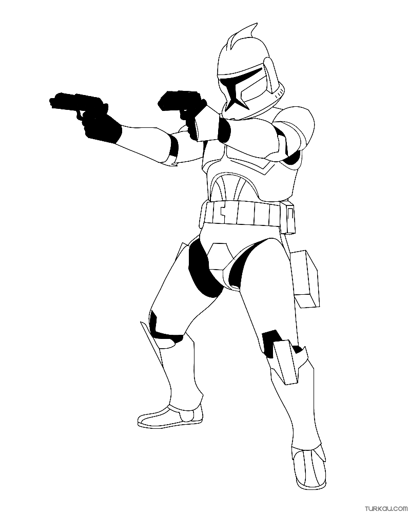 Clone trooper coloring page