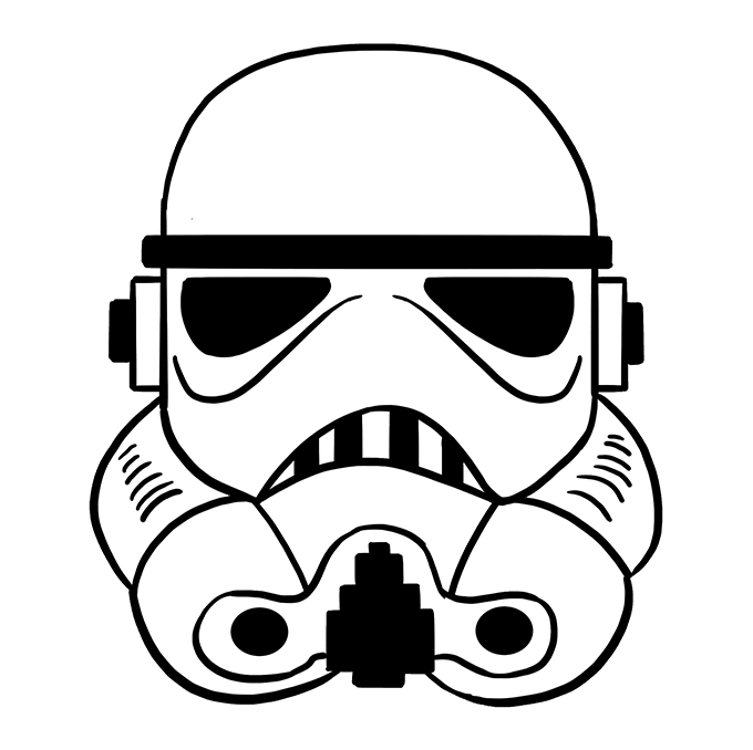 How to draw a stormtrooper helmet â really easy drawing tutorial star wars helmet star wars drawings star wars stormtrooper