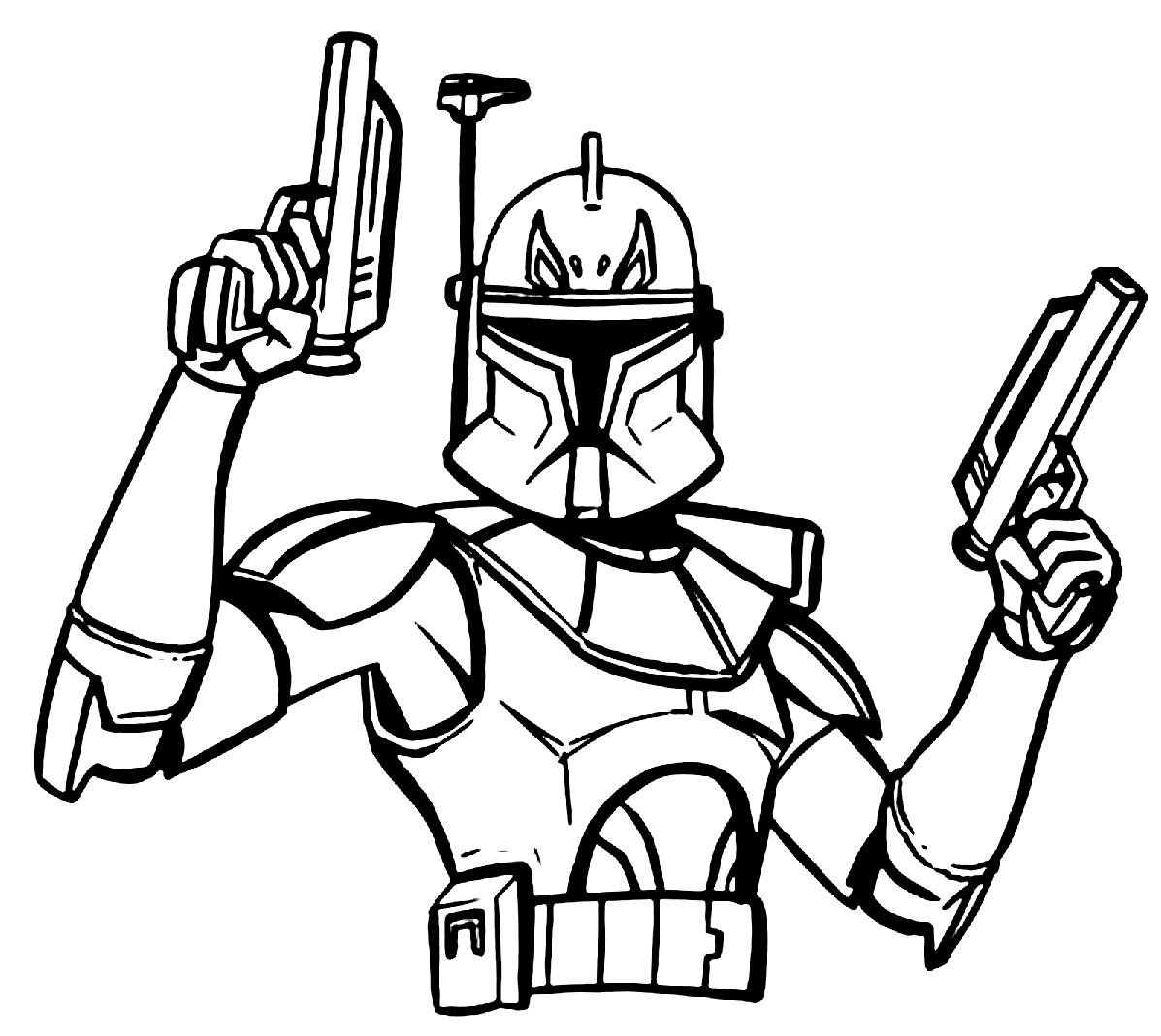 Captain rex star wars coloring page