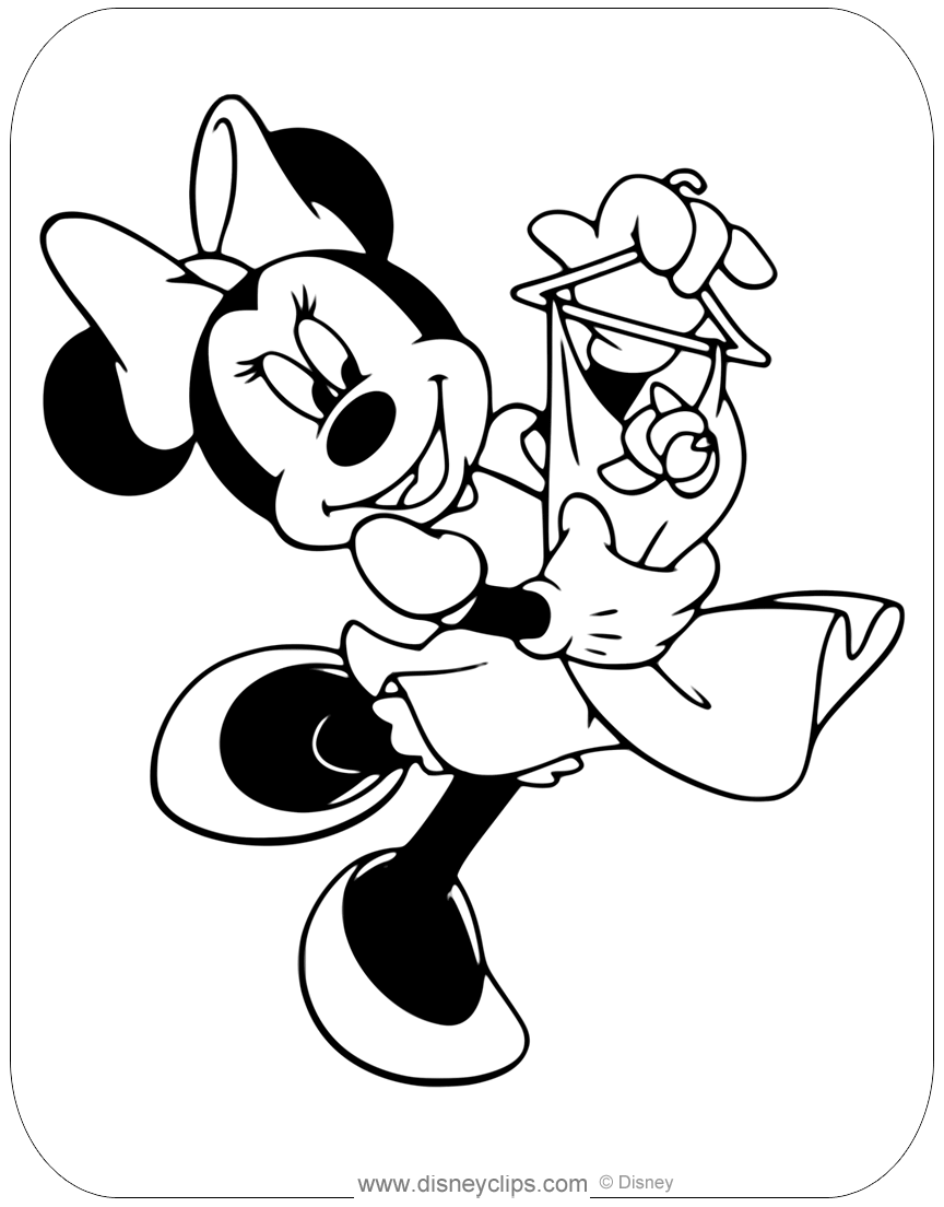 Minnie mouse fashion coloring pages