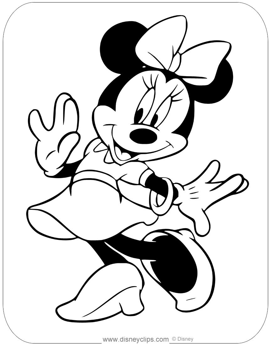 Minnie mouse fashion coloring pages