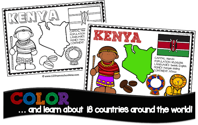 Country coloring pages story