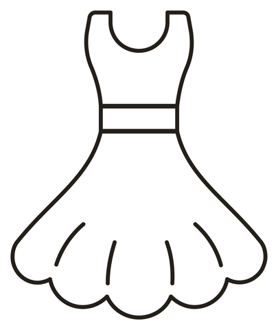 Dress coloring page free printable coloring pages