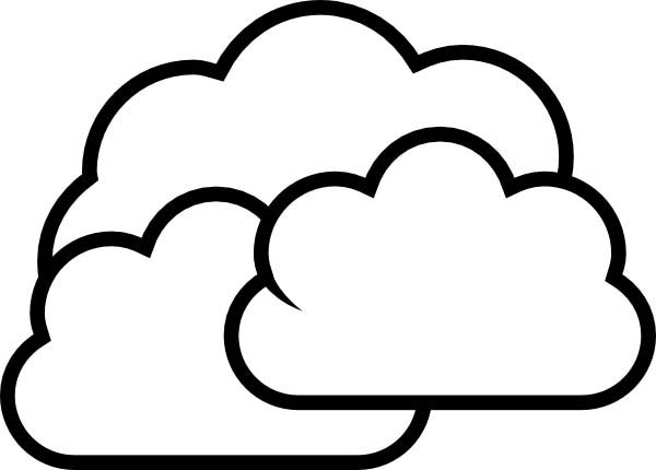 Beautiful clouds coloring page