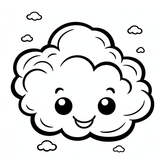 Cute cloud coloring page png transparent images free download vector files