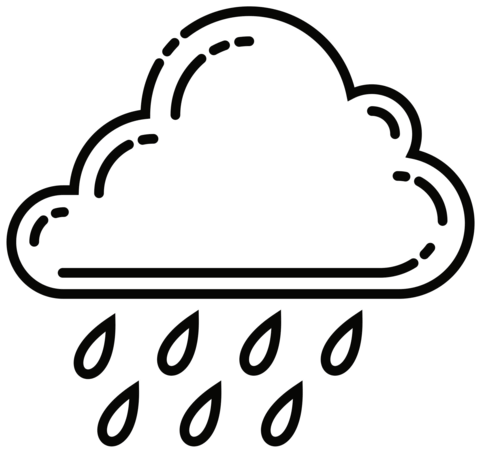 Cloud with rain coloring page free printable coloring pages