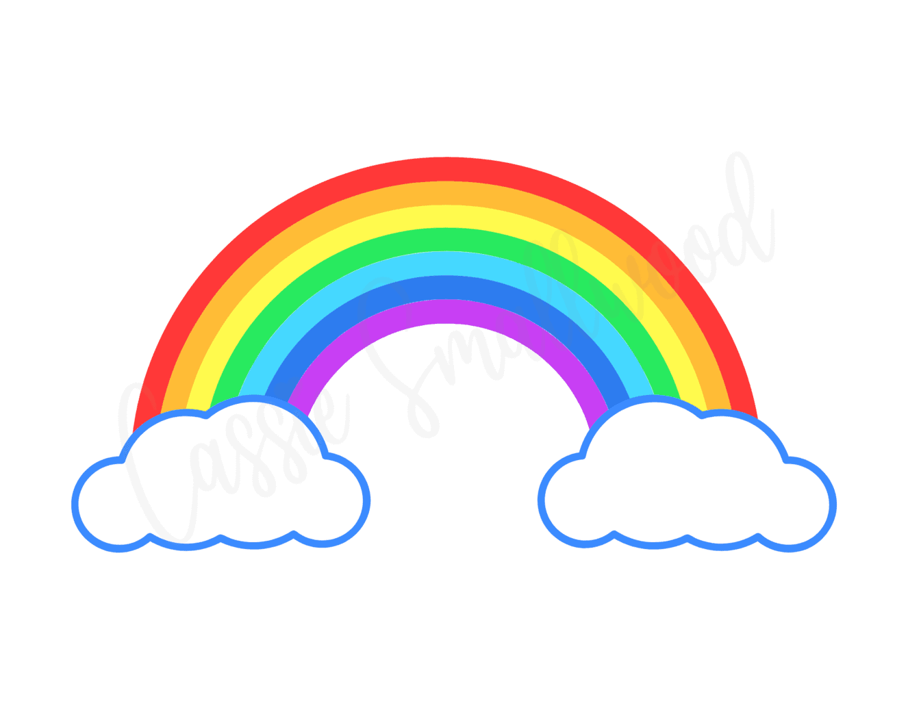 Cute rainbow templates free printable