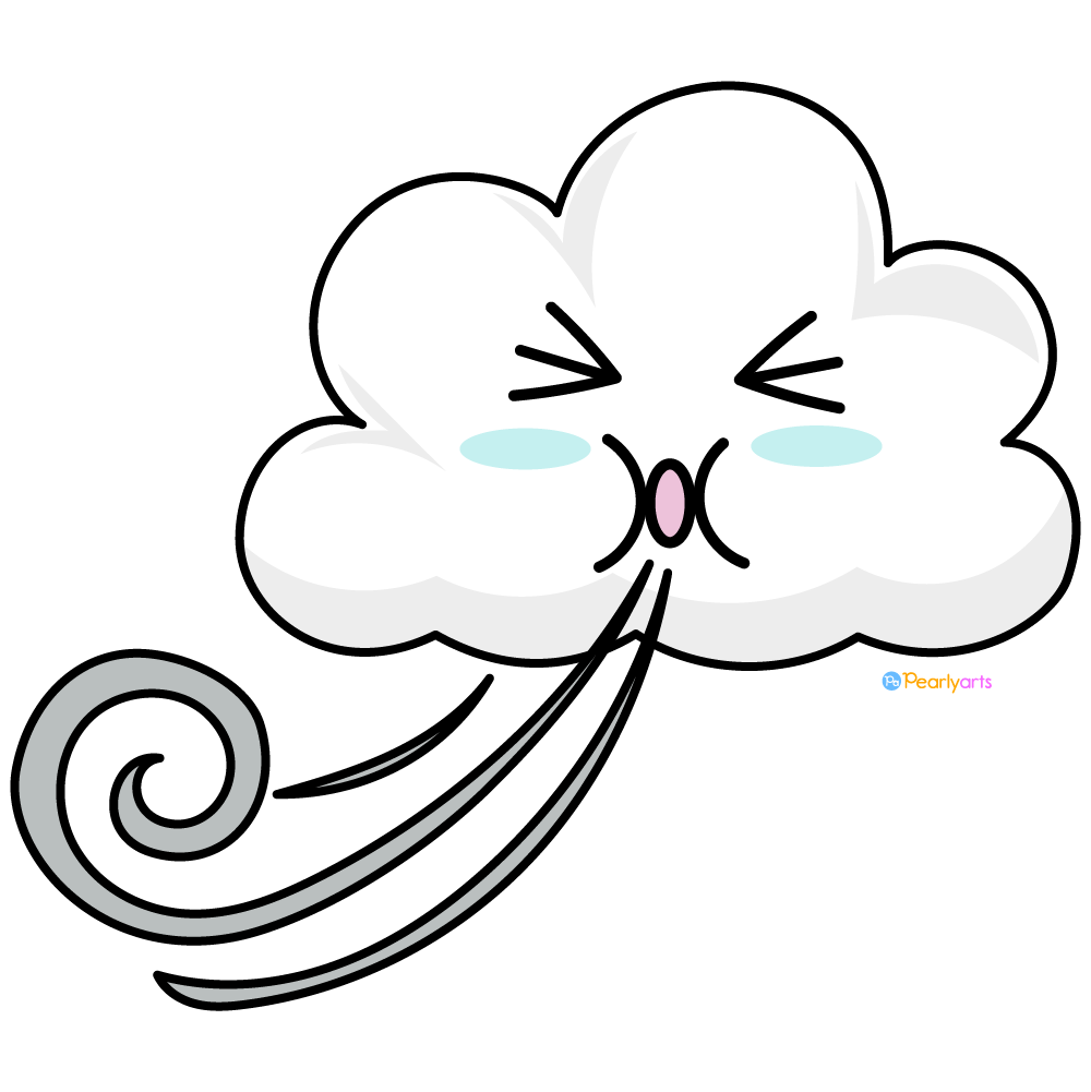 Free cloud blowing wind clipart png file pearly arts