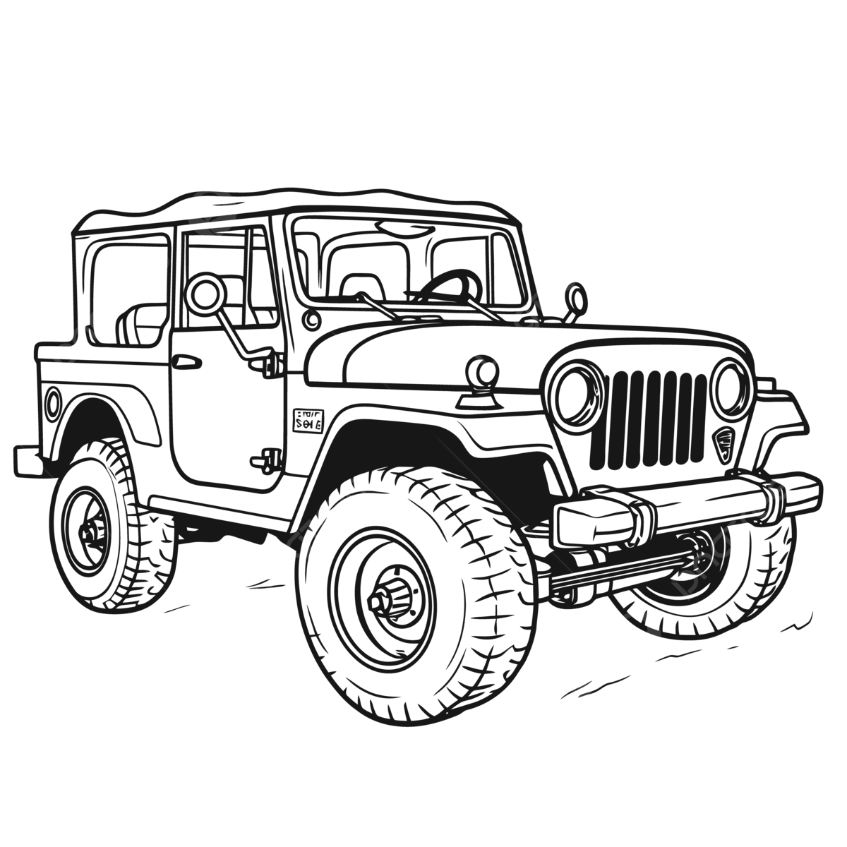 Jeep drawing free printable coloring pages free printable jeep coloring page outline sketch vector wing drawing ring drawing color drawing png and vector with transparent background for free download