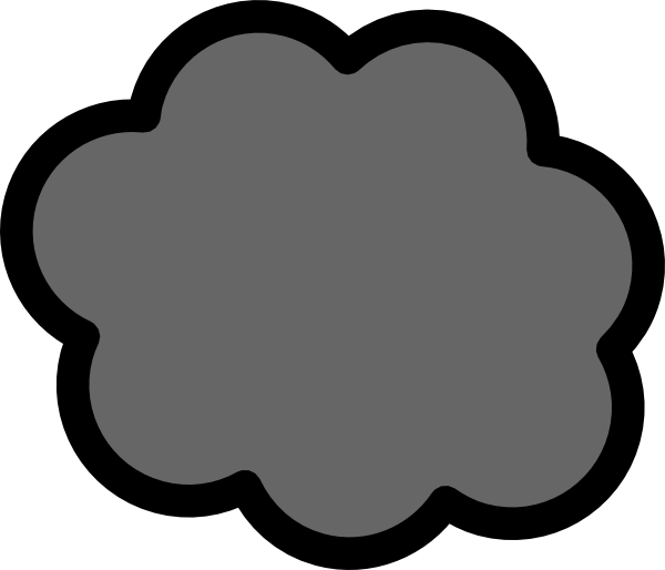 Gray cloud clip art at