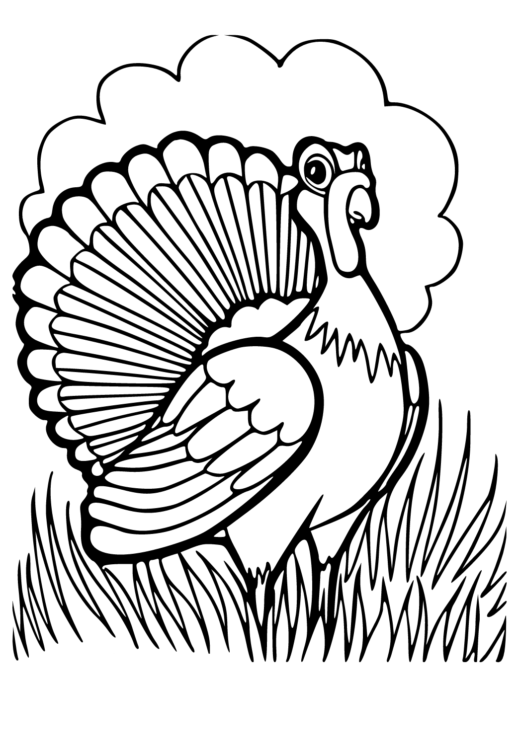 Free printable turkey cloud coloring page sheet and picture for adults and kids girls and boys