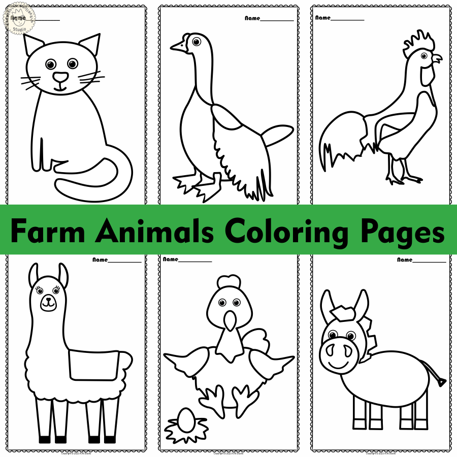 Farm animals coloring pages