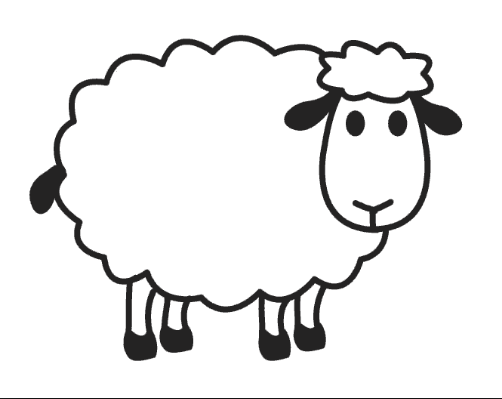 Sheep coloring pages for preschool