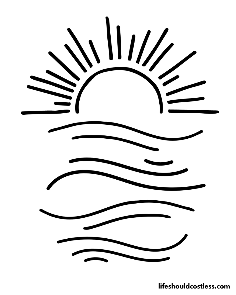 Sun coloring pages free printable pdf templates