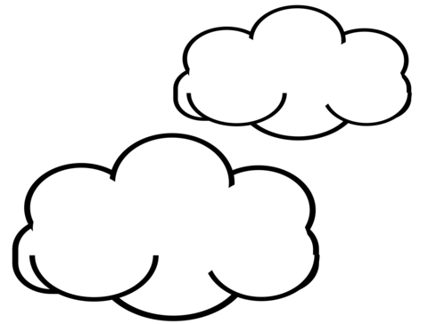 Cloud coloring page free printable coloring pages