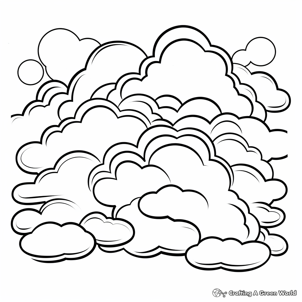 Cloud coloring pages