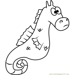 Seahorse coloring pages for kids