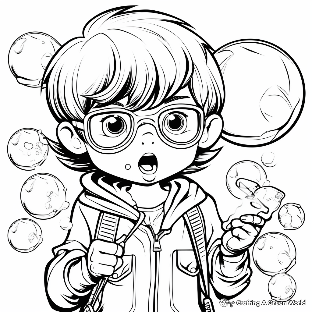 Bubble gum coloring pages