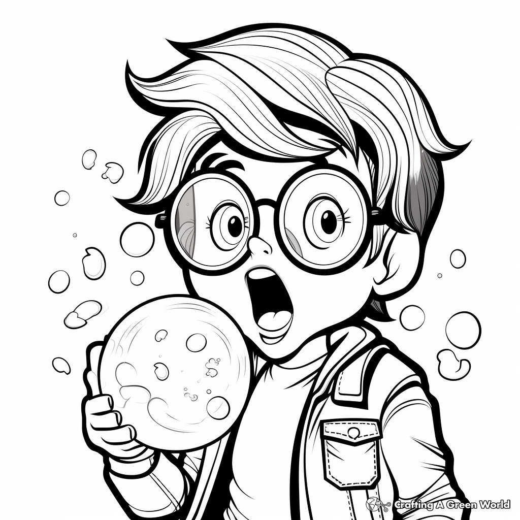 Bubble gum coloring pages