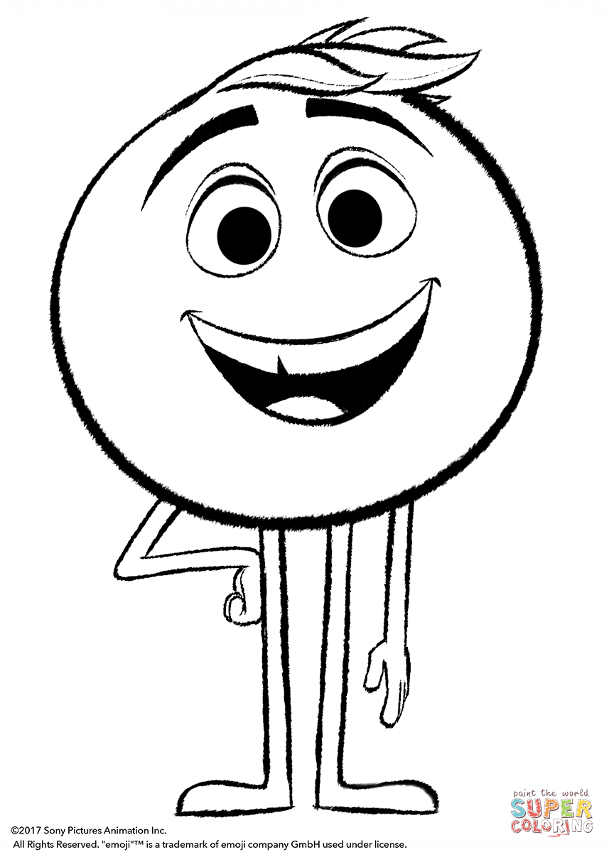 Gene from emoji movie coloring page free printable coloring pages emoji coloring pages emoji movie coloring pages