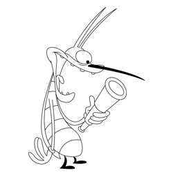 Funny cockroaches coloring page for kids