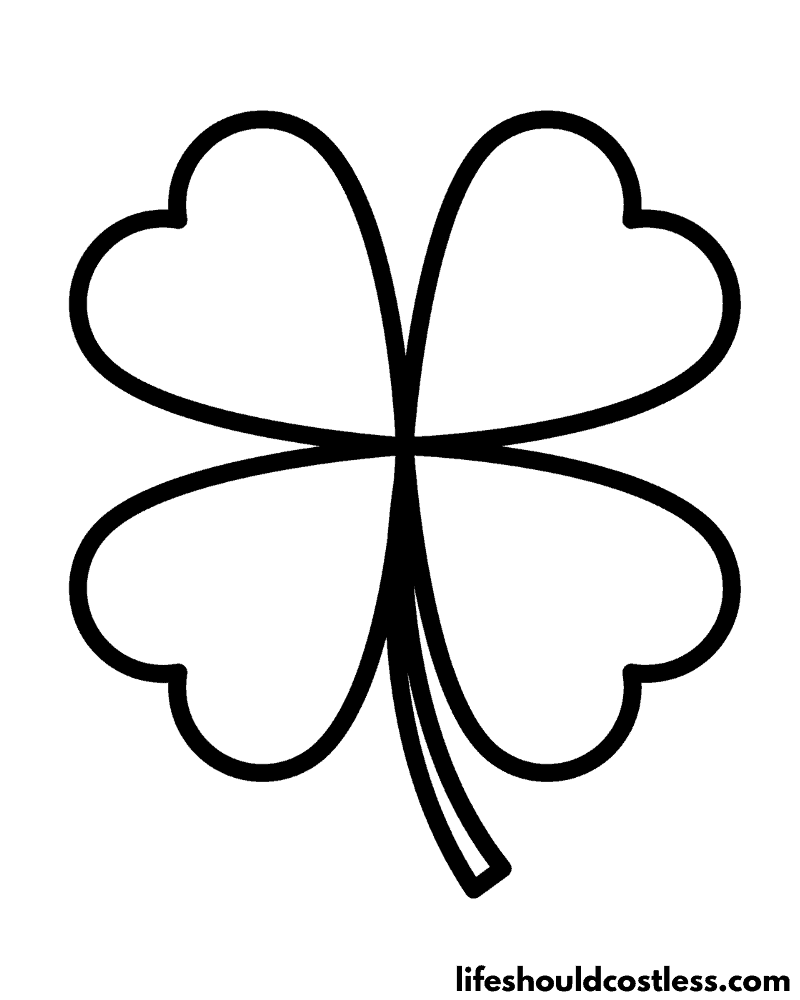 Clover coloring pages free printable pdf templates