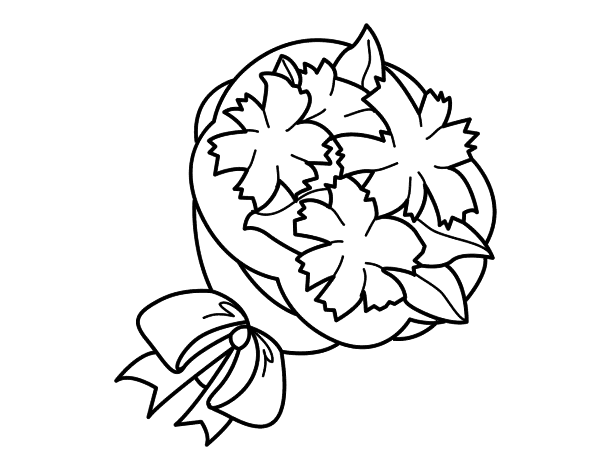 Bunch of clover coloring page