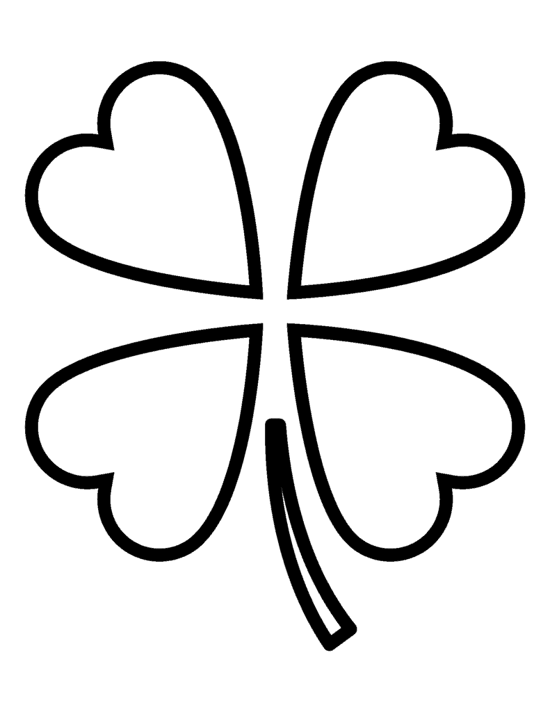 Clover coloring pages free printable pdf templates