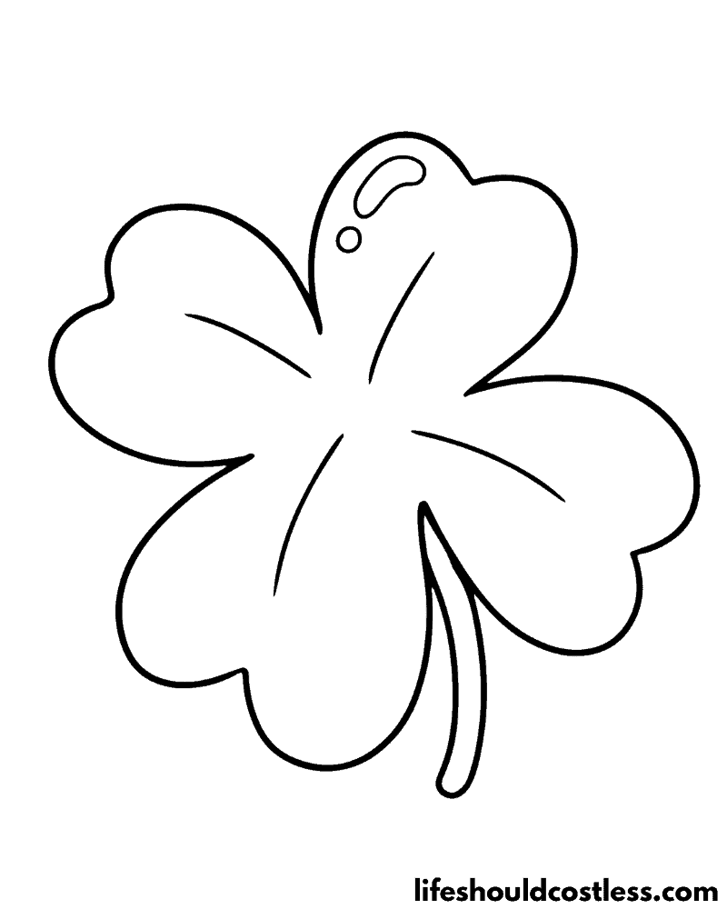 Clover coloring pages free printable pdf templates