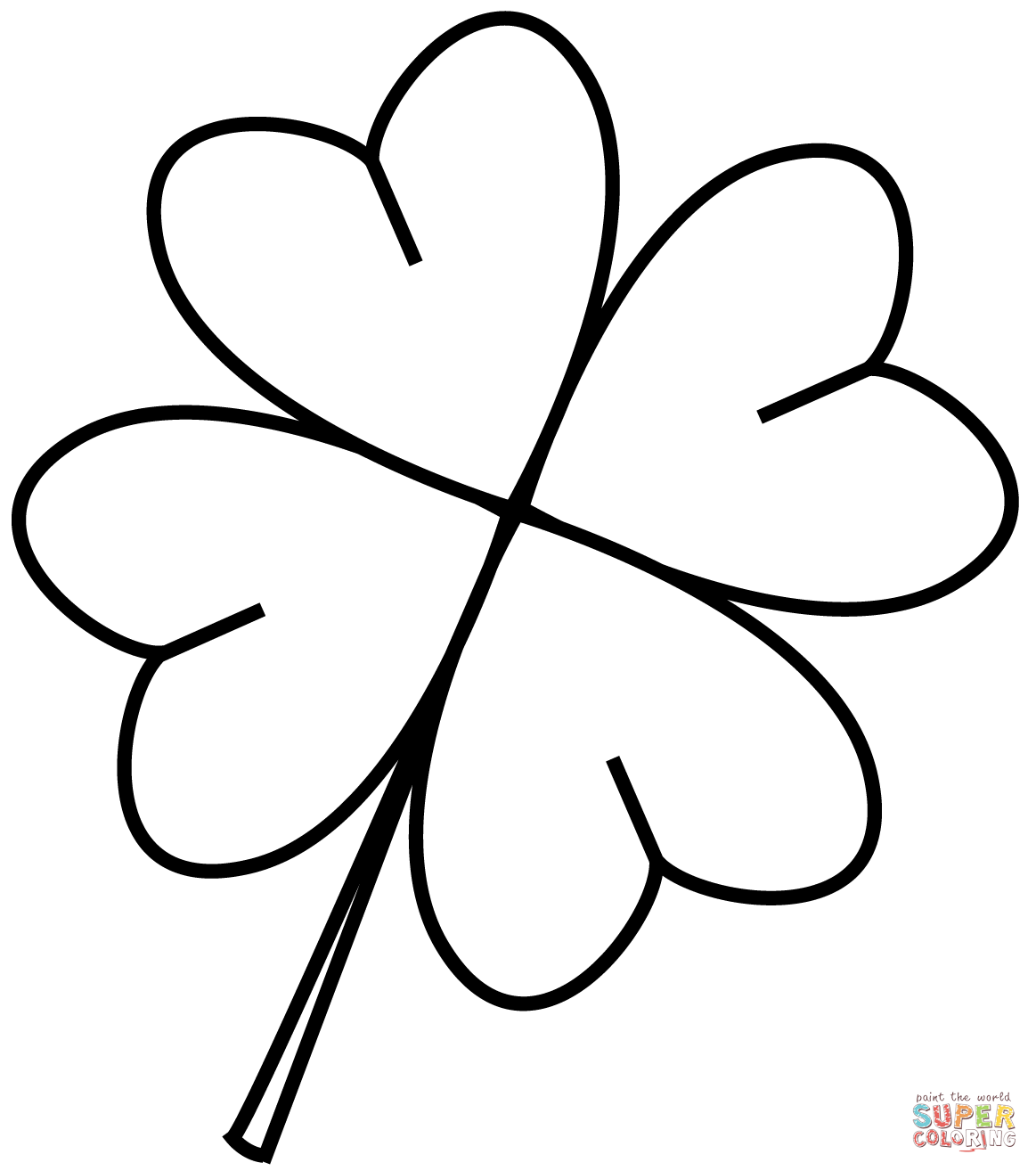 Clover coloring page free printable coloring pages