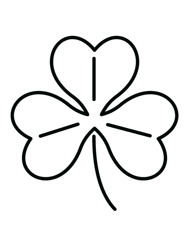 Clover coloring pages free printable pdf templates