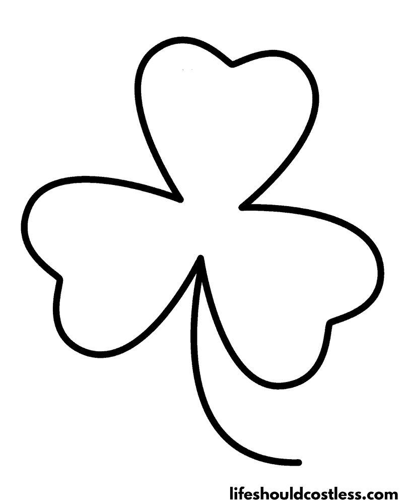 Clover coloring pages free printable pdf templates