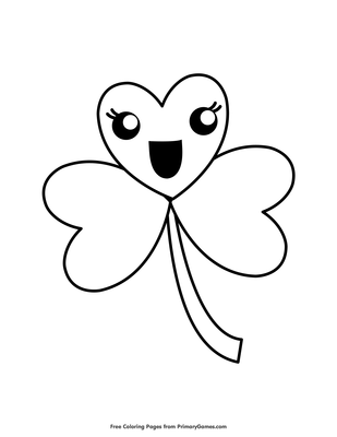 Cute shamrock coloring page â free printable pdf from